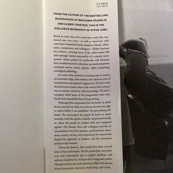 Steve Jobs Biography Hardcover Book By Walter Isaacson - Picture 3 of 9